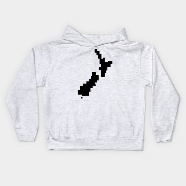 New Zealand Pixel Kids Hoodie by ArtbyCorey